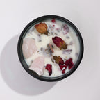 Hop Hare Lumânare cu Flori și Cristale - Îndrăgostiții