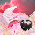 Hop Hare Lumânare cu Flori și Cristale - Îndrăgostiții