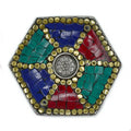 Platou Hexagonal Tibetan - Suport pentru Conuri și Bețișoare