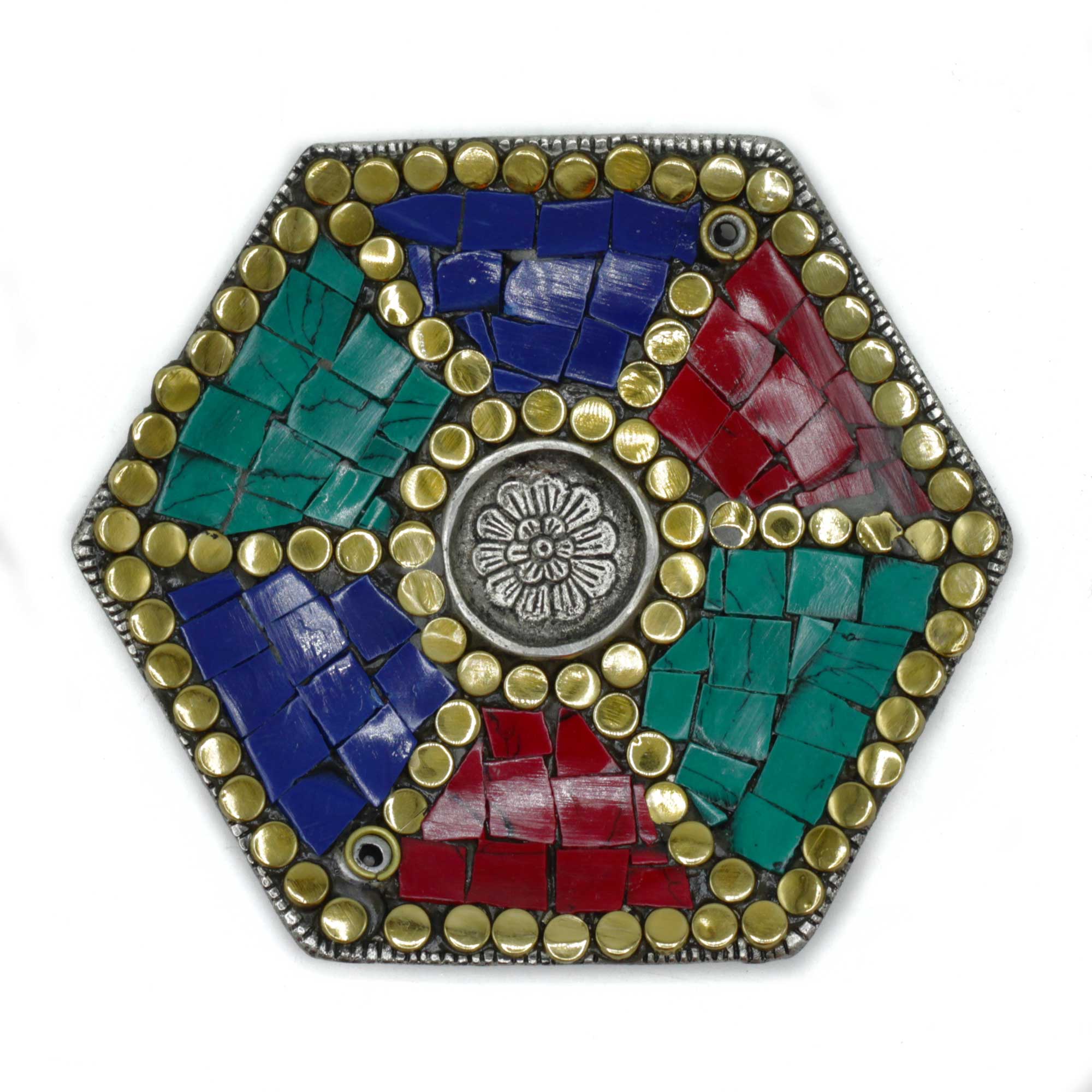 Platou Hexagonal Tibetan - Suport pentru Conuri și Bețișoare