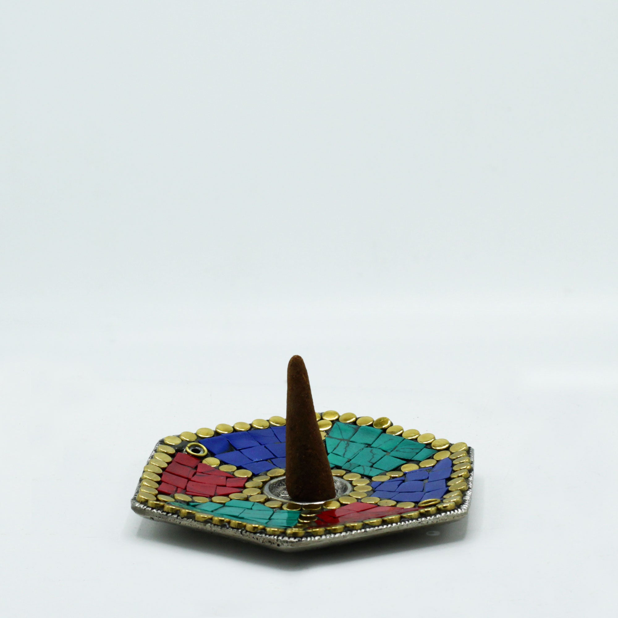 Platou Hexagonal Tibetan - Suport pentru Conuri și Bețișoare