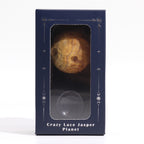 Planetă din Jasp Crazy Lace pe un Suport Solar Goldstone - 40mm (15mm)