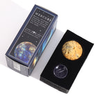 Planetă din Jasp Crazy Lace pe un Suport Solar Goldstone - 40mm (15mm)