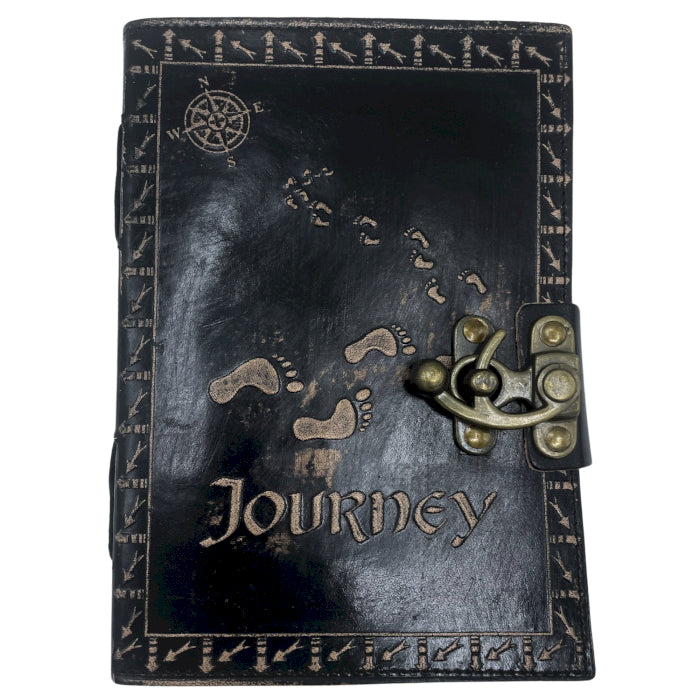 1x Agendă din Piele - Hârtie Simplă - „Călătorie” (18x13cm) - Tan închis (46,41 RON)