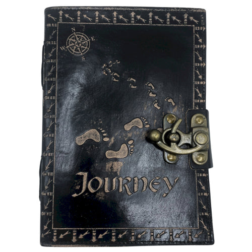 1x Agendă din Piele - Hârtie Simplă - „Călătorie” (18x13cm) - Tan închis (46,41 RON)