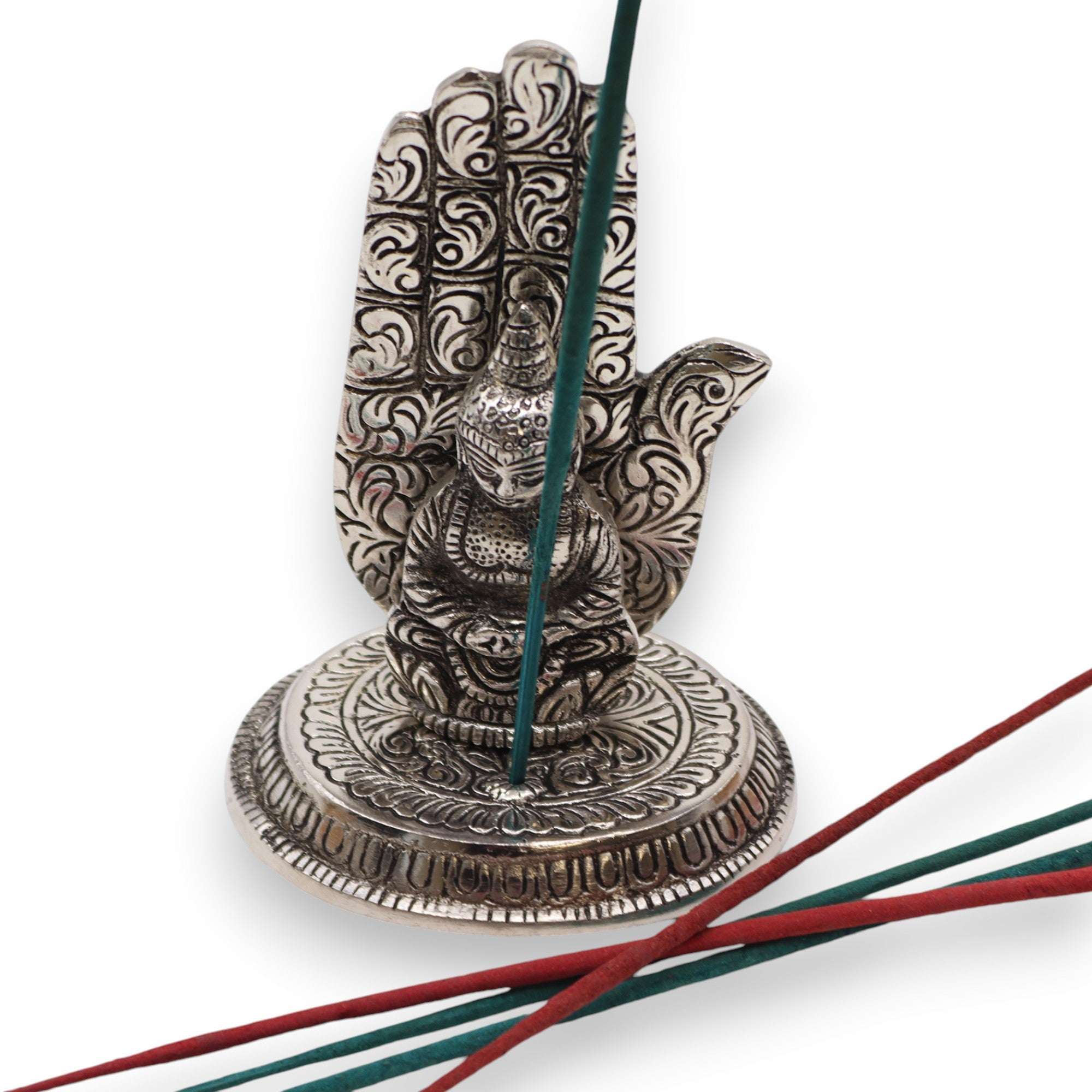 Suport pentru Tămâie Buddha în Formă de Mână 9cm