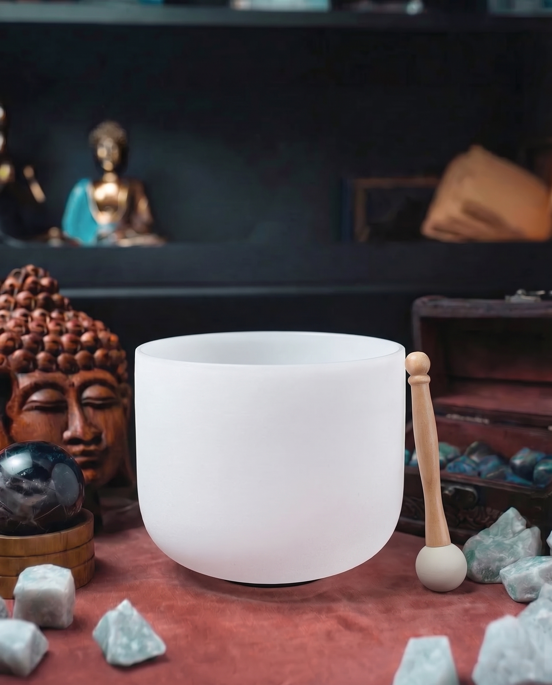 Bol de Cristal pentru Cântat 432 Hz - Nota G - Chakra Gâtului - 25 cm
