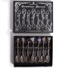 1x Set de 7 Linguri Magice din Bronz cu Pietre Prețioase (47,43 RON)