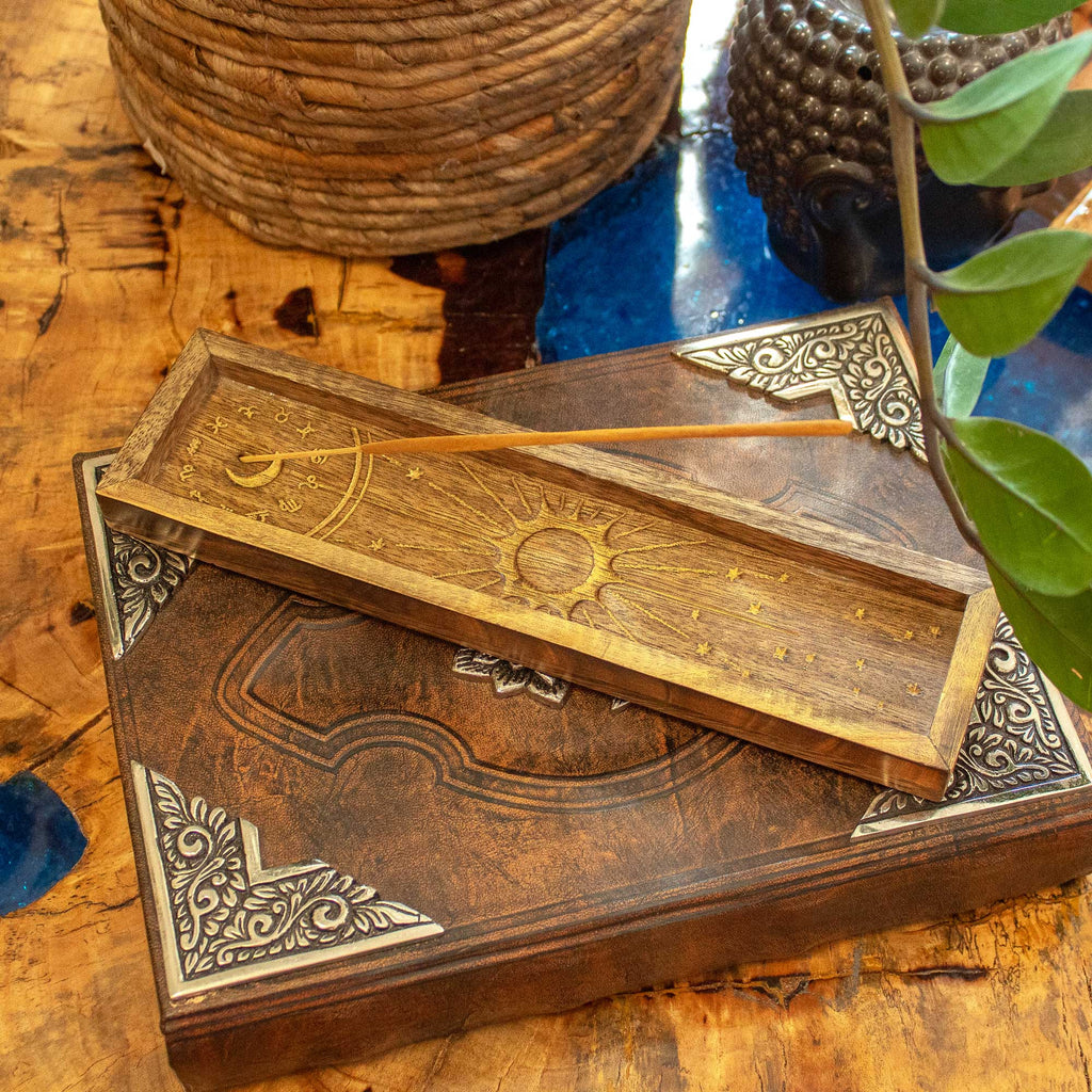 Suport pentru BețiÇoare Parfumate cu Zodii Çi Tavă pentru Cristale