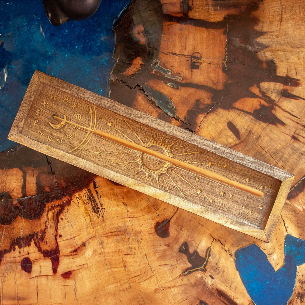 Suport pentru BețiÇoare Parfumate cu Zodii Çi Tavă pentru Cristale