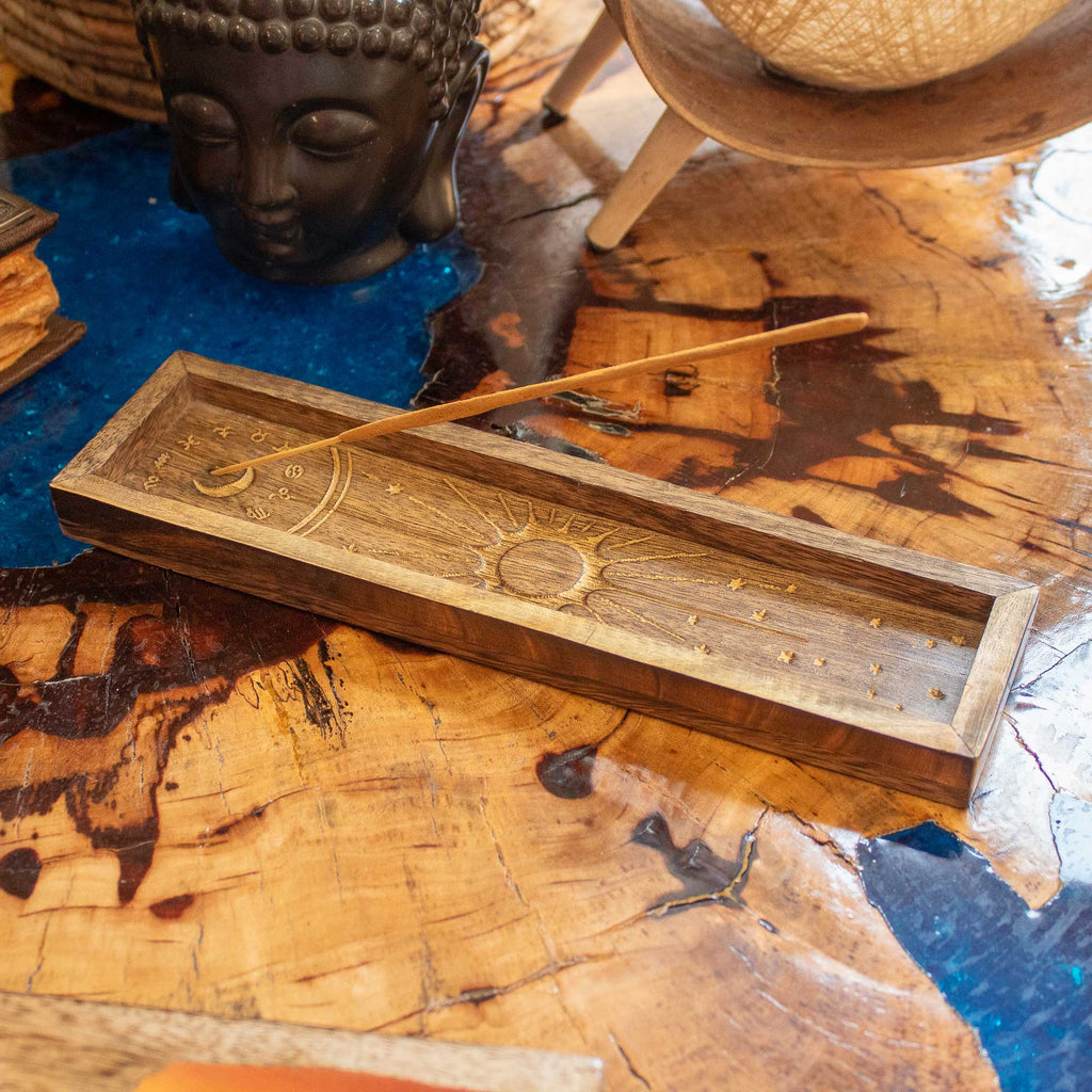 Suport pentru BețiÇoare Parfumate cu Zodii Çi Tavă pentru Cristale