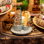 1x Suport pentru Bețișor Palo Santo și pentru Fumigație – Floare de Lotus – Portocaliu Mat (30,09 RON)