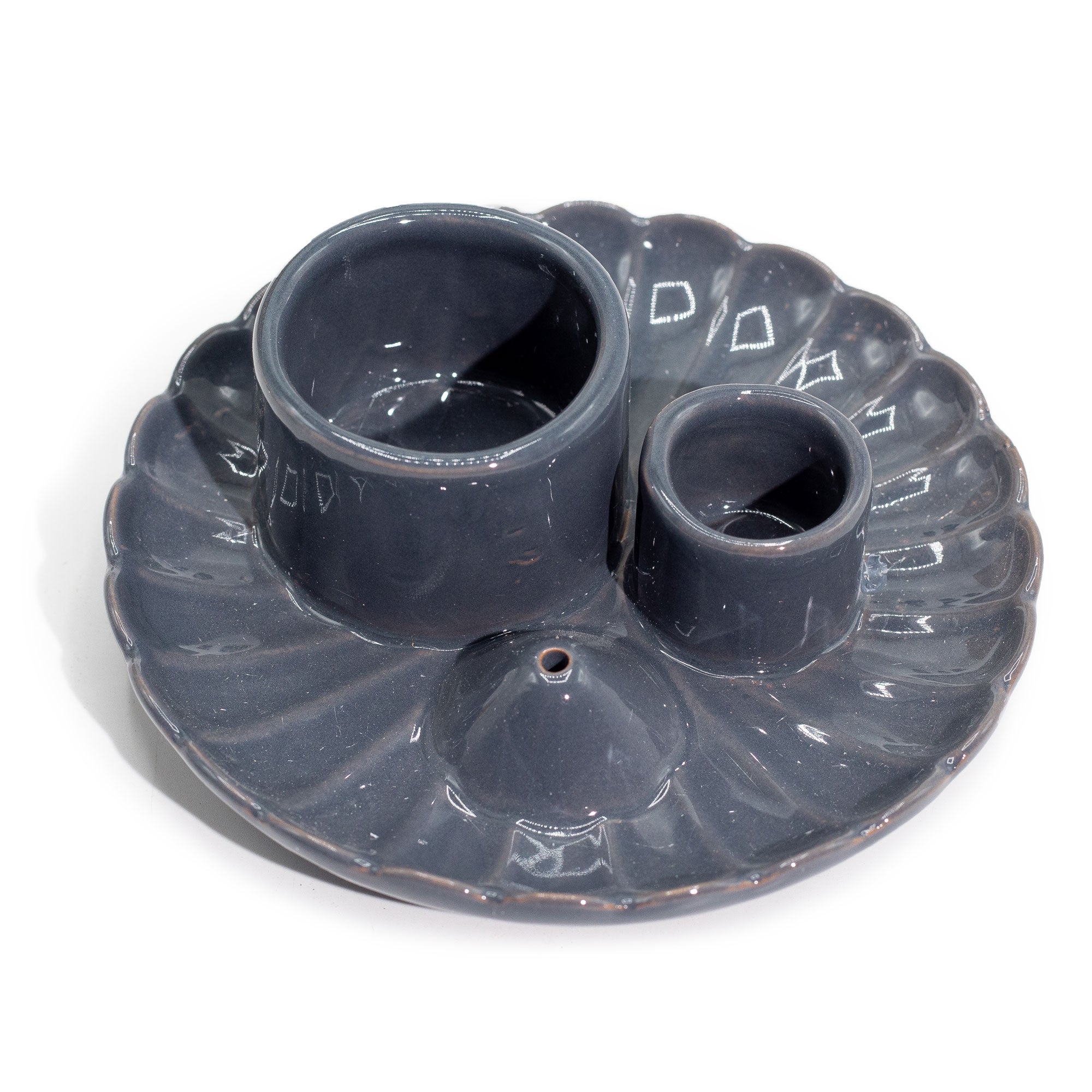 1x Suport pentru Bețișor Palo Santo și pentru Fumigație – Floare de Lotus – Gri Lucios (30,09 RON)
