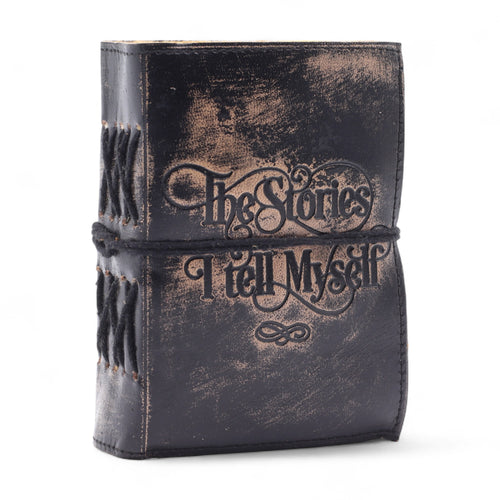 Agendă din Piele cu Margini Neregulate (12,9 cm) – The Stories I Tell Myself
