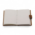 Agendă din Piele Embosată (13 cm) – Model Floral Bej – 200 pagini