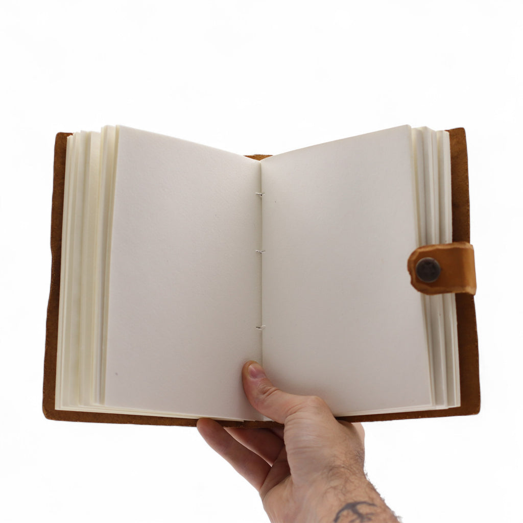 Agendă din Piele Embosată (13 cm) – Model Floral Bej – 200 pagini