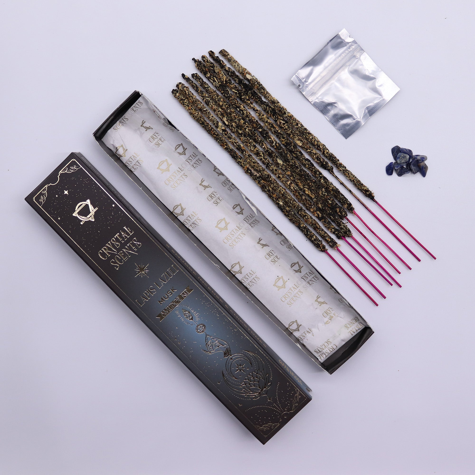 12x Bețișoare Parfumate cu Cristal de Lapis Lazuli – Mosc (55,08 RON)