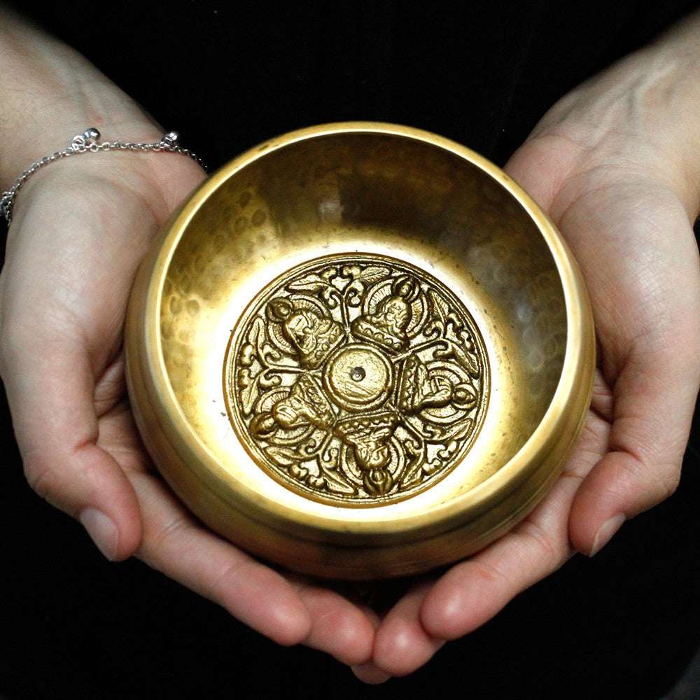 Set Vas Cântător Cinci Buddha 10 cm (min 400 gm)