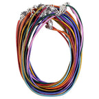 Leather necklace with lobster clasp multicolour -- 45 cm