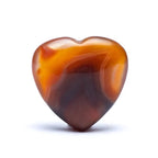 Carnelian heart worry stones -- 3.0 cm