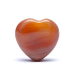 Carnelian heart worry stones -- 3.0 cm