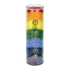 Chakra candle 7 Chakras with essential oils -- 21x6.5 cm