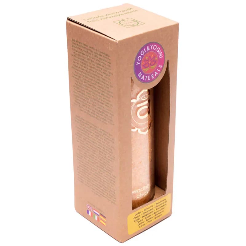 Aromatic Candle Stearin 2nd Chakra 100 hours -- 21x6.5 cm