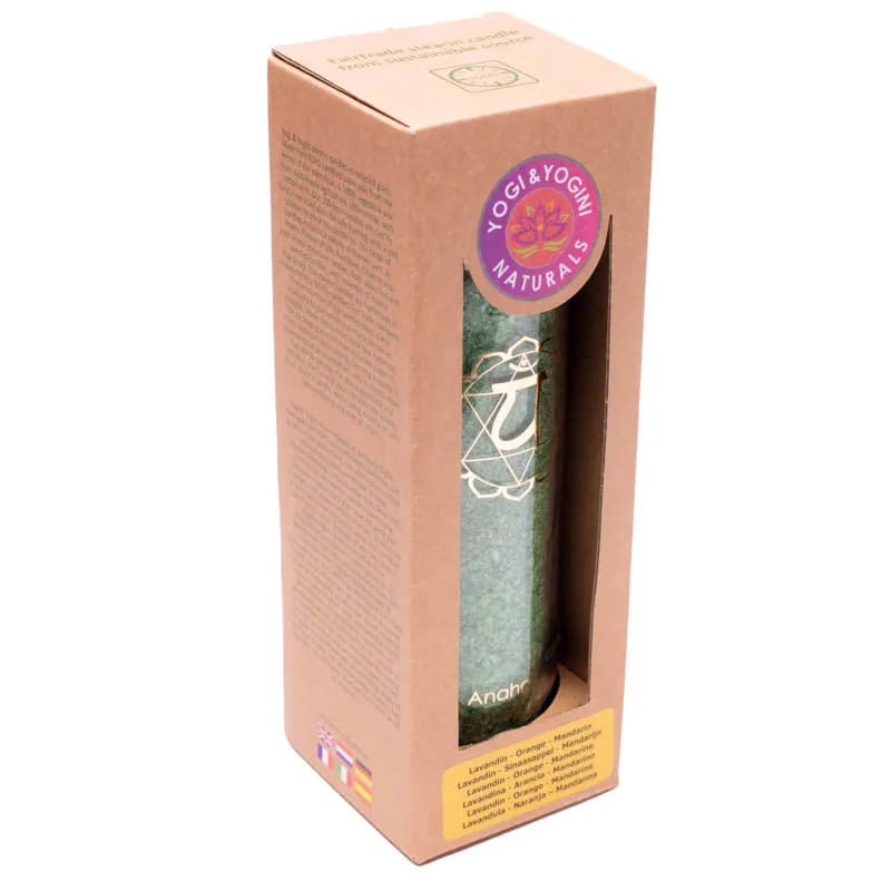 Aromatic Candle stearin 4th Chakra 100 hours -- 21x6.5 cm
