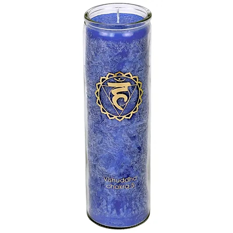 Aromatic Candle stearin 5th Chakra 100 hours -- 21x6.5 cm