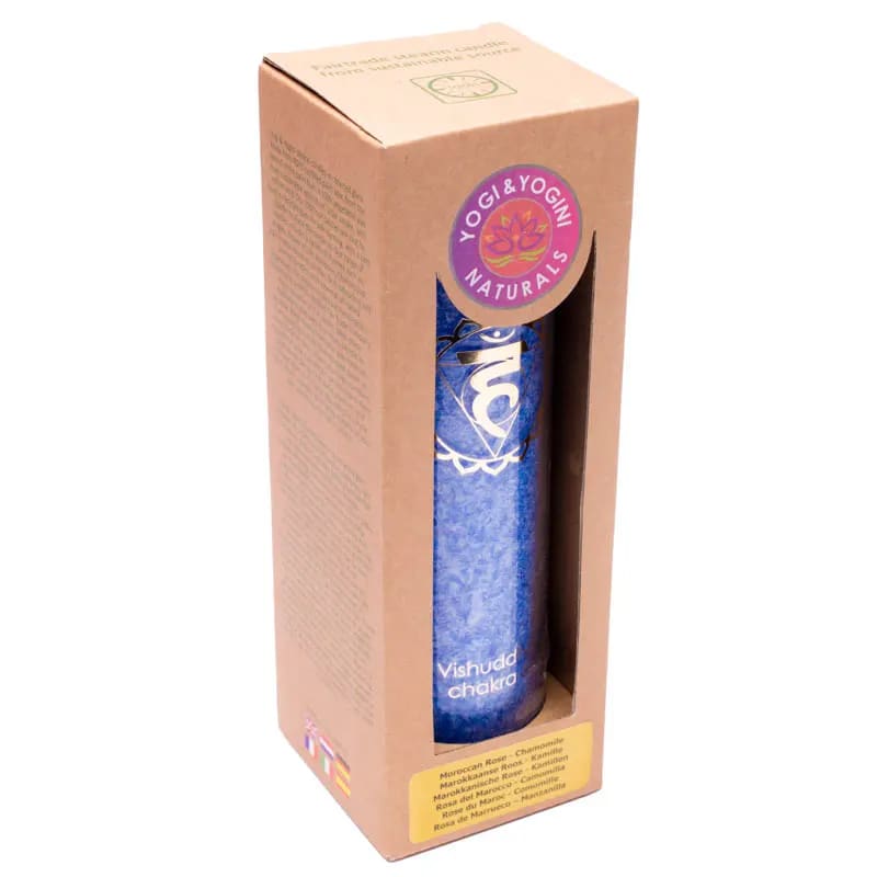 Aromatic Candle stearin 5th Chakra 100 hours -- 21x6.5 cm