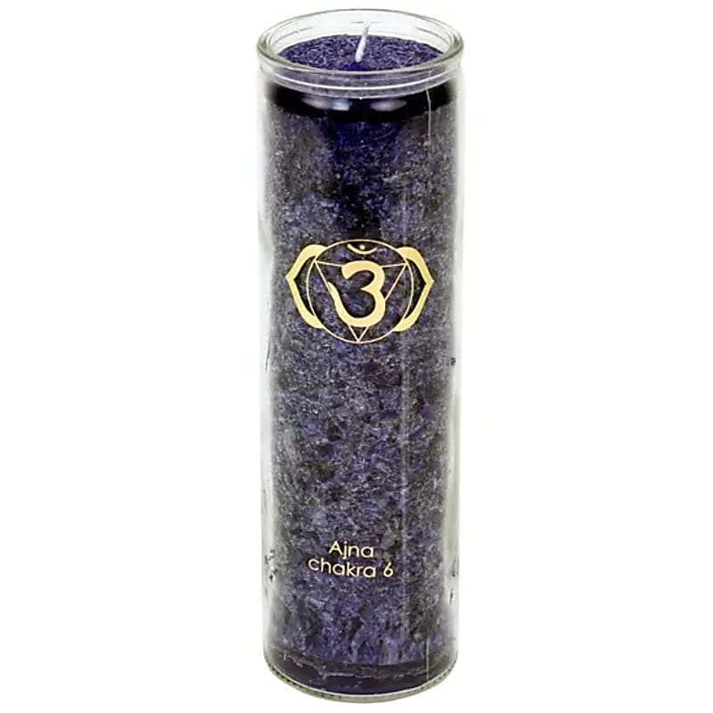 Aromatic Candle stearin 6nd Chakra 100 hours -- 21x6.5 cm
