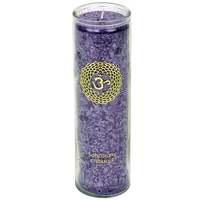 Aromatic Candle stearin 7th Chakra 100 hours -- 21x6.5 cm