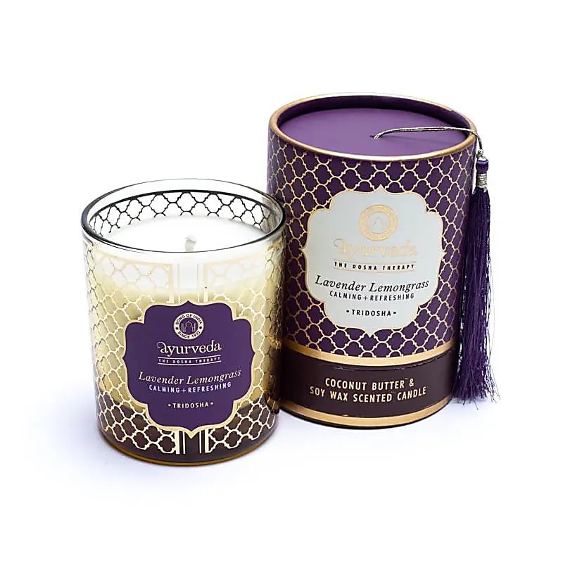 Tridosha lavender lemongrass Ayurveda scented candle -- 200g