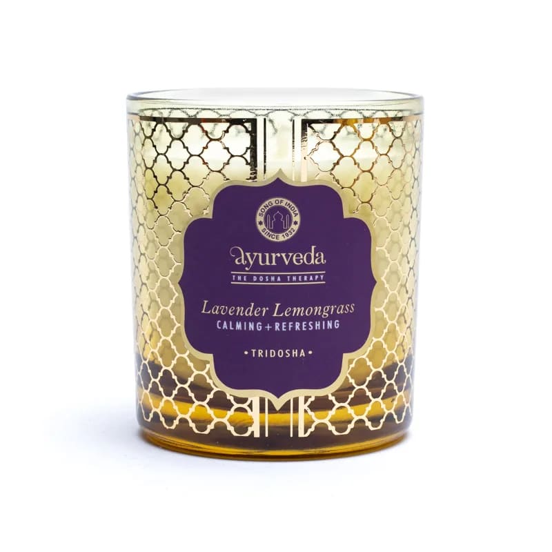 Tridosha lavender lemongrass Ayurveda scented candle -- 200g