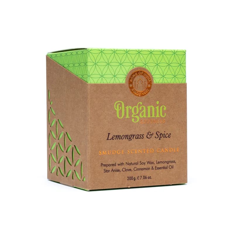 Organic Goodness scented candle Lemongrass & Spice -- 200g