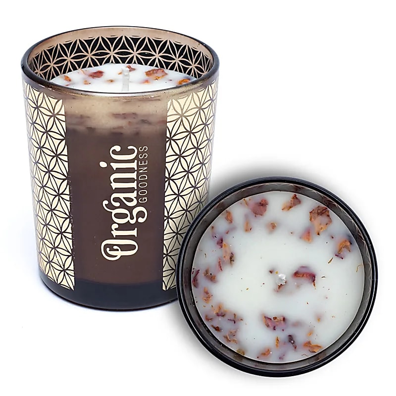 Organic Goodness scented candle Rose & Geranium -- 200g