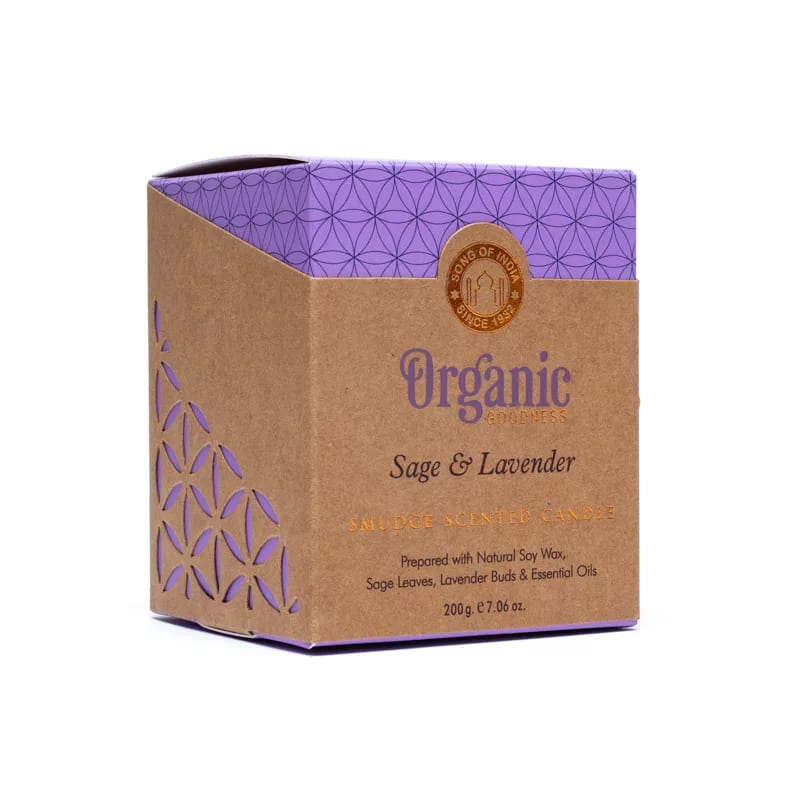 Organic Goodness scented candle Sage & Lavender -- 200g