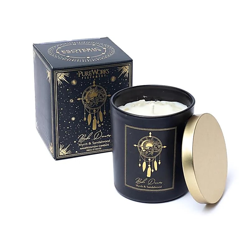 Manifestation candle Boho Dreams in glass with lid -- 200g