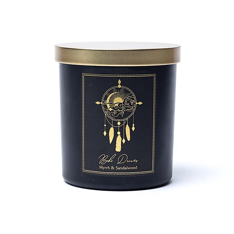 Manifestation candle Boho Dreams in glass with lid -- 200g