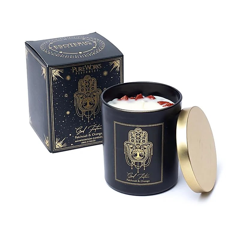 Manifestation candle Good Fortune in glass with lid -- 200g