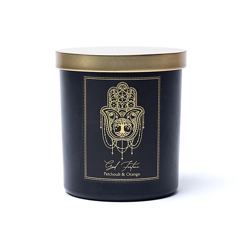 Manifestation candle Good Fortune in glass with lid -- 200g