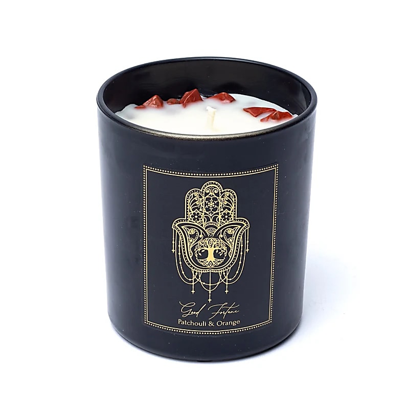 Manifestation candle Good Fortune in glass with lid -- 200g