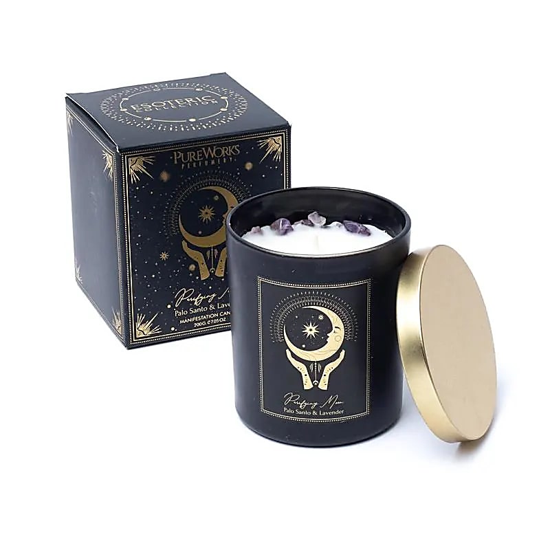 Manifestation candle Purifying Moon in glass with lid -- 200g