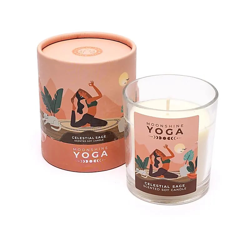 Moonshine Yoga soy wax candle Celestial Sage -- 128g