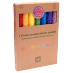 Scented dinner candles chakra set of 7 -- 21x2.2 cm