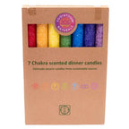Scented dinner candles chakra set of 7 -- 21x2.2 cm