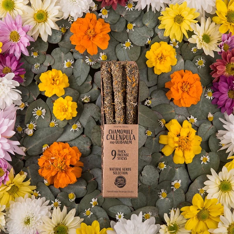 Sagrada Madre Herbal incense Chamomile, Calendula & Olibanum -- ±44g
