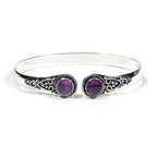 Bracelet with amethyst -- ±6.5cm