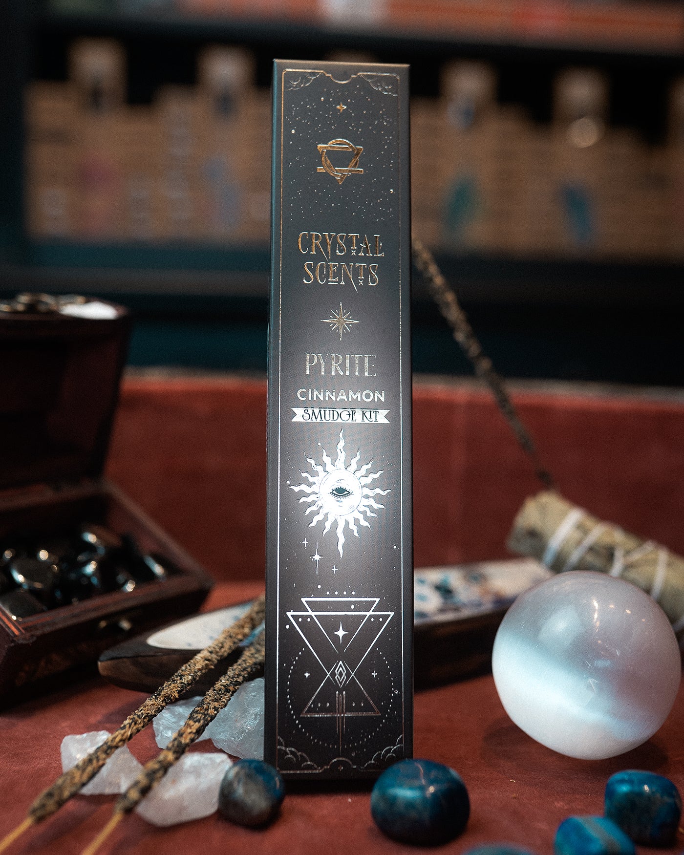 Bețișoare Parfumate cu Cristal de Pirită – Scorțișoară