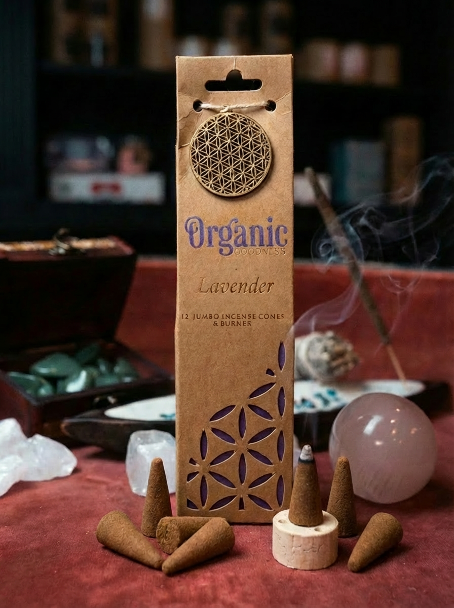 Conuri Parfumate Organice Lavandă + Suport Ceramic